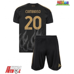 Juventus Andrea Cambiaso #20 Tercera Equipación Niños 2026-27 Manga Corta (+ Pantalones cortos)